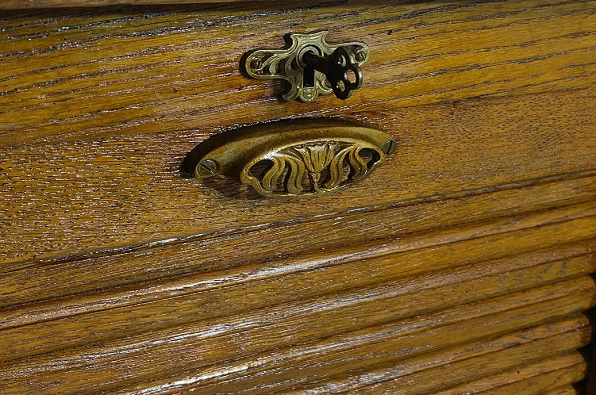 1920er Rolladenschrank ANTIK Jugendstil VINTAGE Art Deco Notenschrank von 1920 6