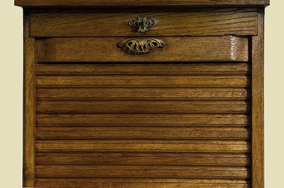 1920er Rolladenschrank ANTIK Jugendstil VINTAGE Art Deco Notenschrank von 1920 8