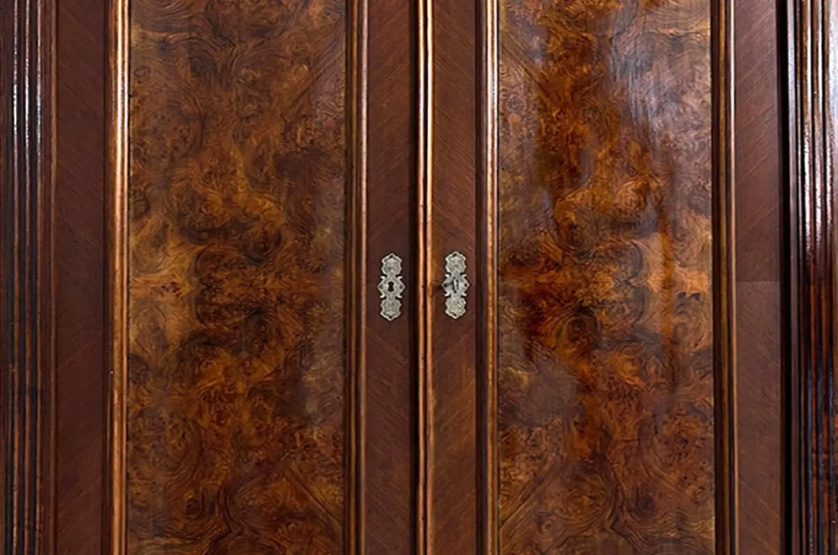 1880er Kleiderschrank ANTIK Gründerzeit Nußbaum VINTAGE Schrank von 1880 10