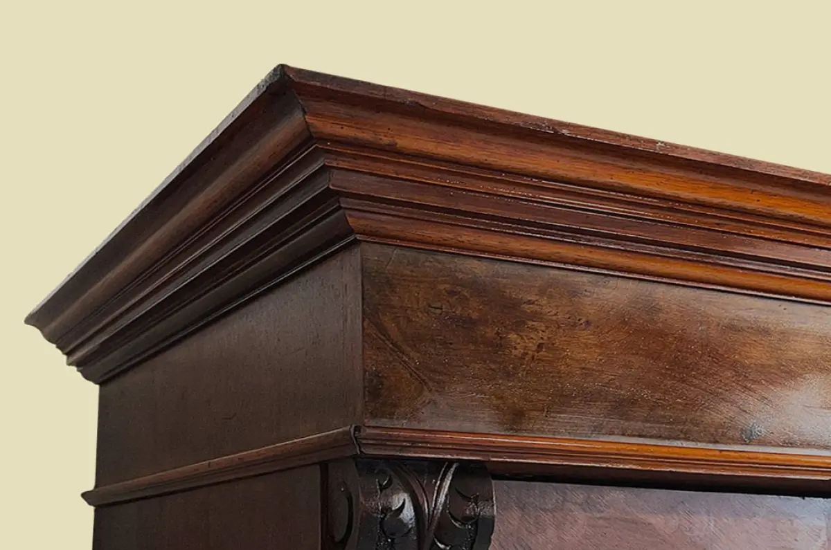 1880er Kleiderschrank ANTIK Gründerzeit Nußbaum VINTAGE Schrank von 1880 11