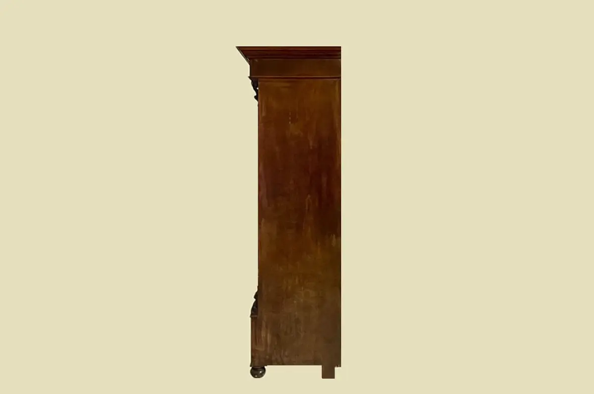 1880er Kleiderschrank ANTIK Gründerzeit Nußbaum VINTAGE Schrank von 1880 17