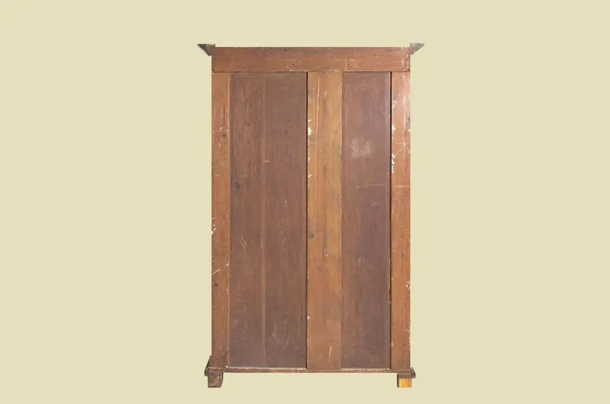 1880er Kleiderschrank ANTIK Gründerzeit VINTAGE Eiche Säulen Schrank von 1880 17