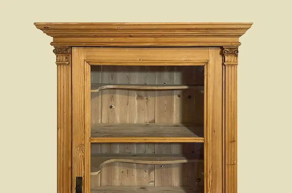 1880er Vitrine ANTIK Gründerzeit VINTAGE Weichholz Bücherschrank Schrank von1880 10