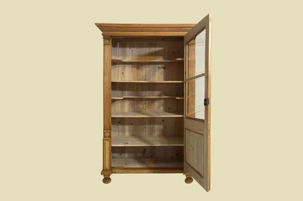 1880er Vitrine ANTIK Gründerzeit VINTAGE Weichholz Bücherschrank Schrank von1880 3