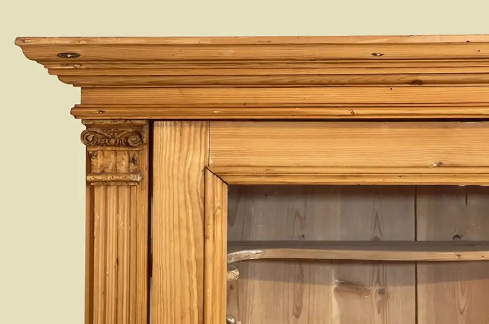 1880er Vitrine ANTIK Gründerzeit VINTAGE Weichholz Bücherschrank Schrank von1880 6