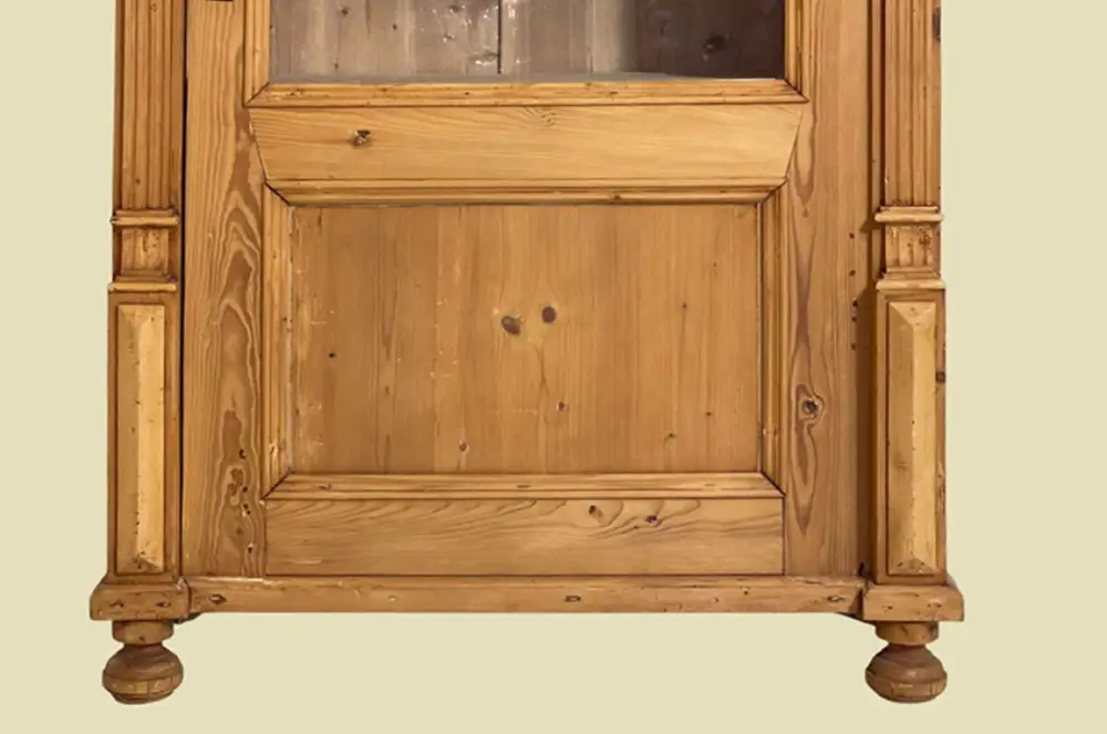 1880er Vitrine ANTIK Gründerzeit VINTAGE Weichholz Bücherschrank Schrank von1880 7