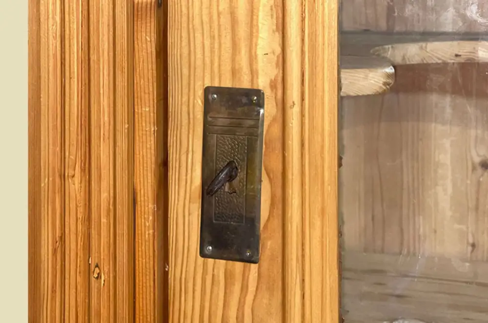 1880er Vitrine ANTIK Gründerzeit VINTAGE Weichholz Bücherschrank Schrank von1880 8