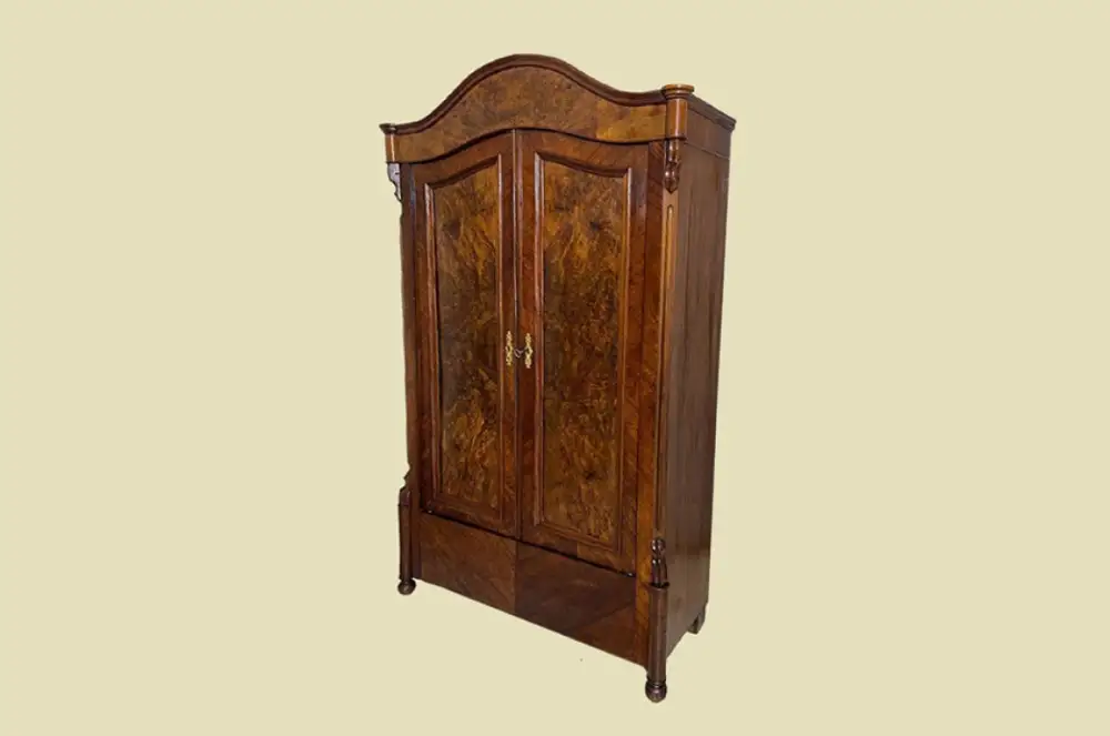 1840er ANTIK Schrank Louis Philippe VINTAGE Nußbaum Wäscheschrank von 1840 1