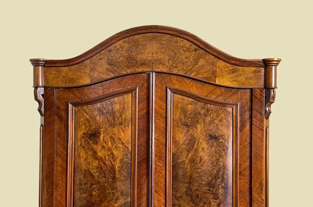 1840er ANTIK Schrank Louis Philippe VINTAGE Nußbaum Wäscheschrank von 1840 13