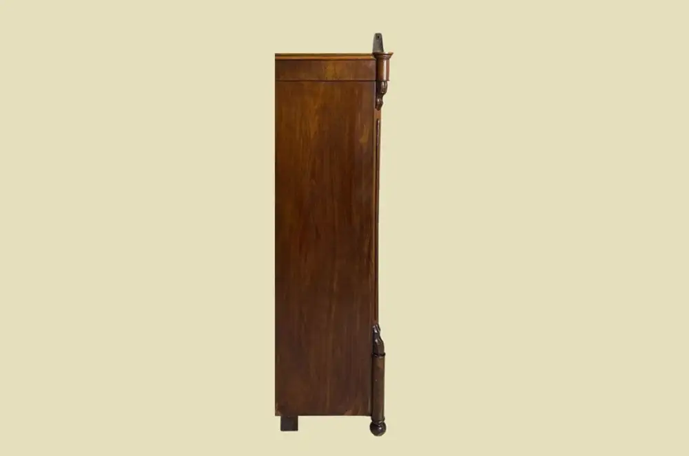 1840er ANTIK Schrank Louis Philippe VINTAGE Nußbaum Wäscheschrank von 1840 14