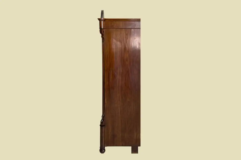 1840er ANTIK Schrank Louis Philippe VINTAGE Nußbaum Wäscheschrank von 1840 16