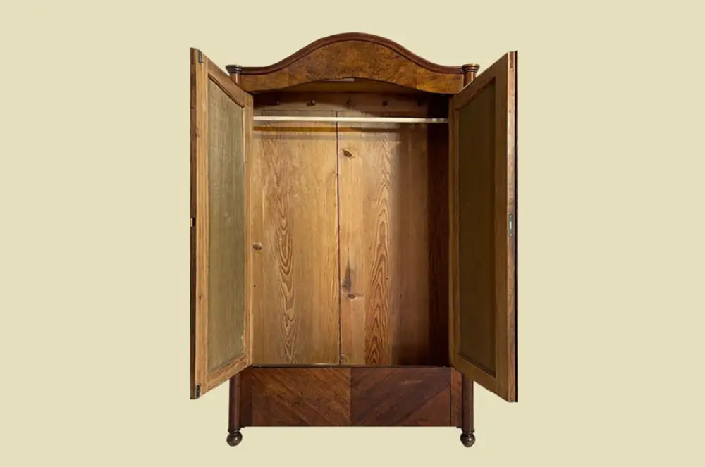 1840er ANTIK Schrank Louis Philippe VINTAGE Nußbaum Wäscheschrank von 1840 3