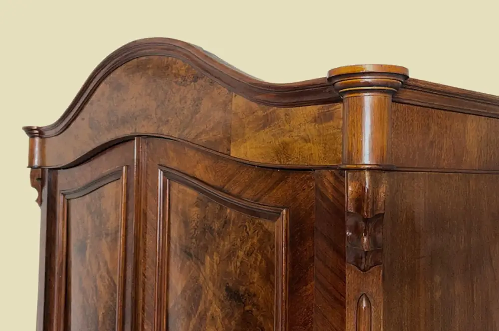 1840er ANTIK Schrank Louis Philippe VINTAGE Nußbaum Wäscheschrank von 1840 7