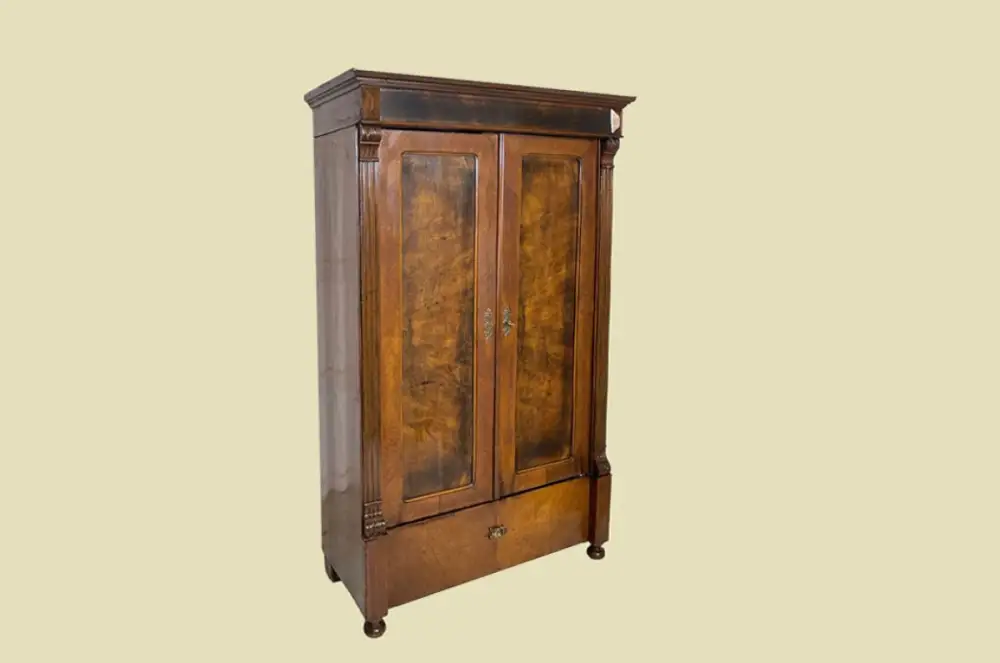 1880er Kleiderschrank ANTIK Gründerzeit Nußbaum VINTAGE Schrank von 1880 2