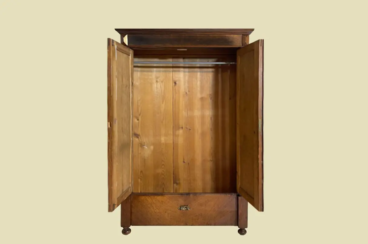 1880er Kleiderschrank ANTIK Gründerzeit Nußbaum VINTAGE Schrank von 1880 3