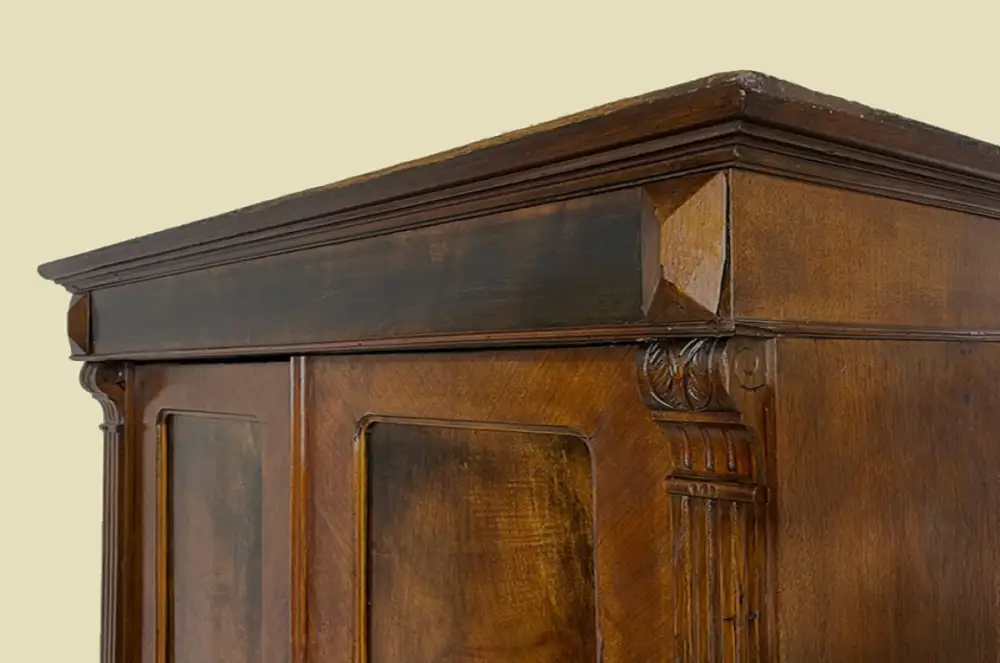 1880er Kleiderschrank ANTIK Gründerzeit Nußbaum VINTAGE Schrank von 1880 6