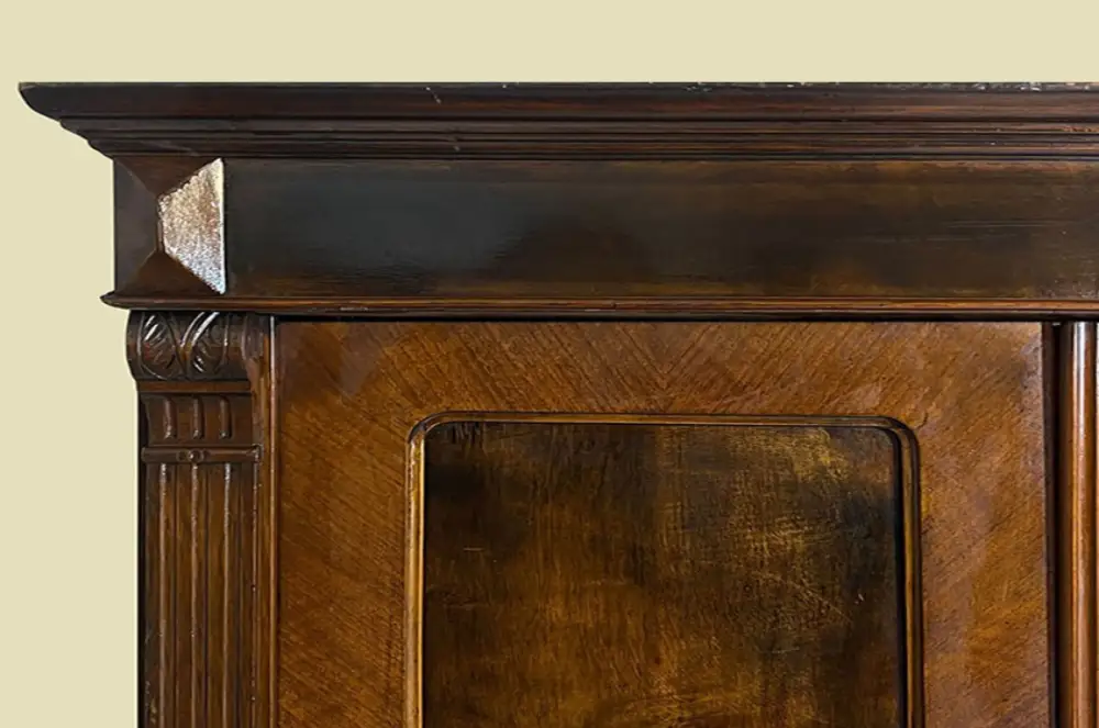 1880er Kleiderschrank ANTIK Gründerzeit Nußbaum VINTAGE Schrank von 1880 7