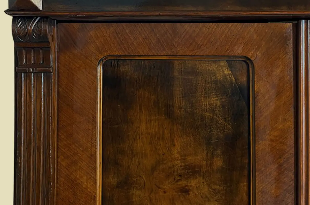 1880er Kleiderschrank ANTIK Gründerzeit Nußbaum VINTAGE Schrank von 1880 9