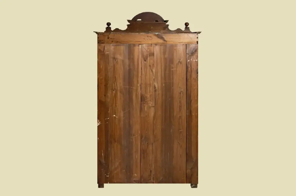 1880er Kleiderschrank ANTIK Gründerzeit VINTAGE Nußbaum Säulen Schrank von 1880 16