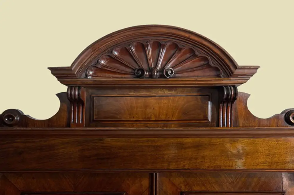 1880er Kleiderschrank ANTIK Gründerzeit VINTAGE Nußbaum Säulen Schrank von 1880 9