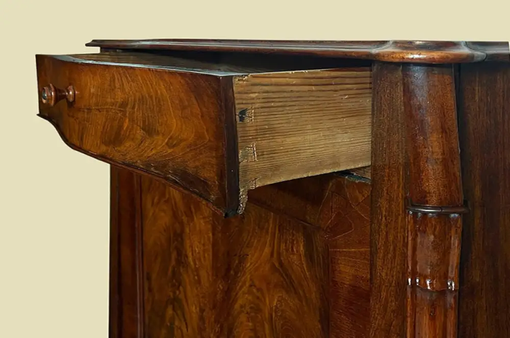 1840er Vertiko ANTIK Louis Philippe Mahagoni VINTAGE Schrank Kommode von 1840 7