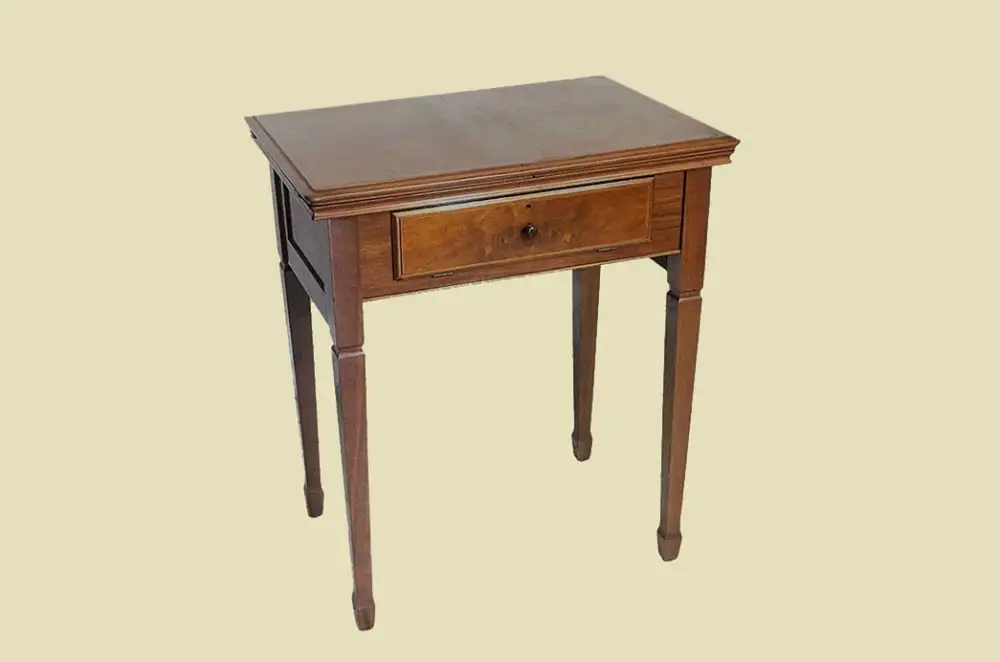 Edler ANTIK Jugendstil Tisch VINTAGE Mahagoni Schreib Beistell Tisch von 1920 0