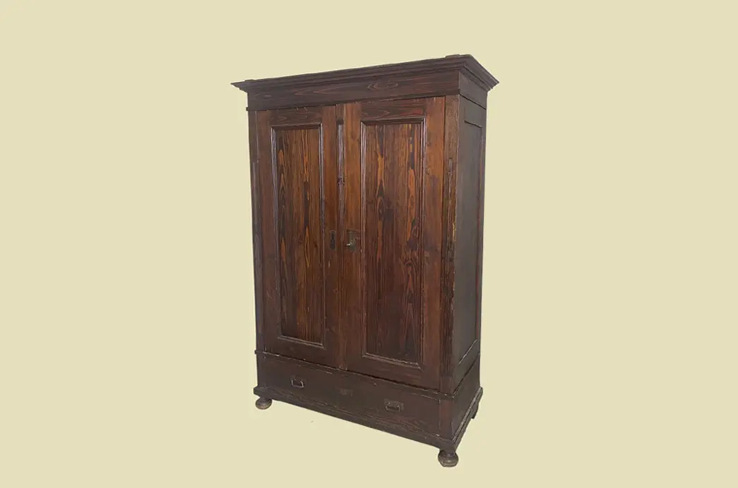 Großer 1920er Kleiderschrank ANTIK Jugendstil VINTAGE Steck Schrank von 1920 1
