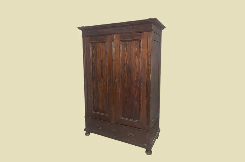 Großer 1920er Kleiderschrank ANTIK Jugendstil VINTAGE Steck Schrank von 1920 1