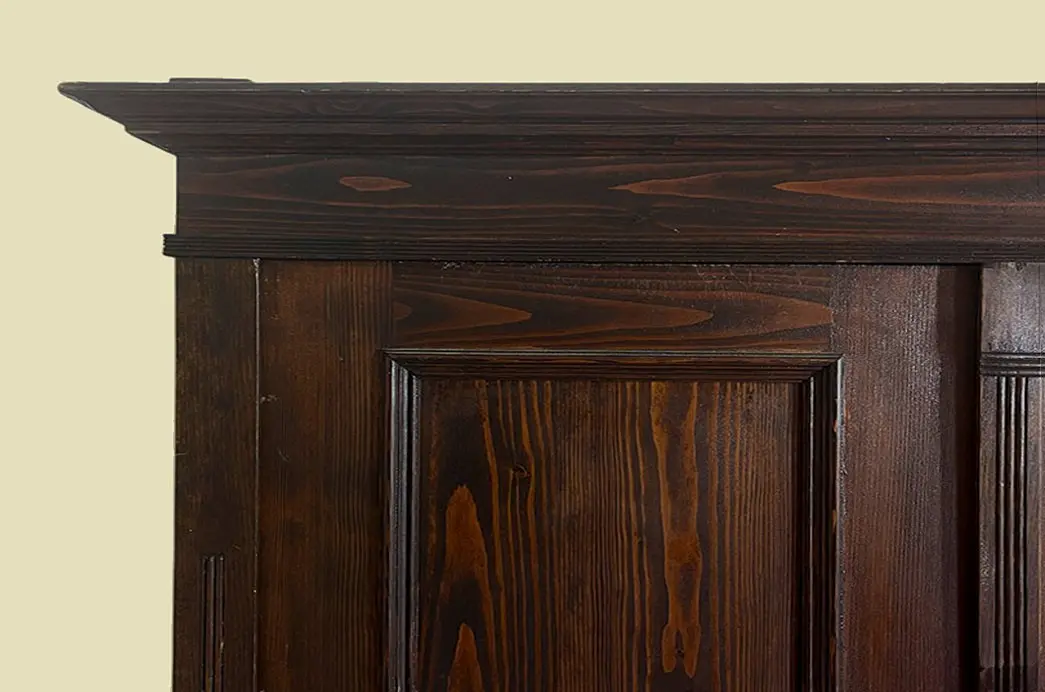 Großer 1920er Kleiderschrank ANTIK Jugendstil VINTAGE Steck Schrank von 1920 11