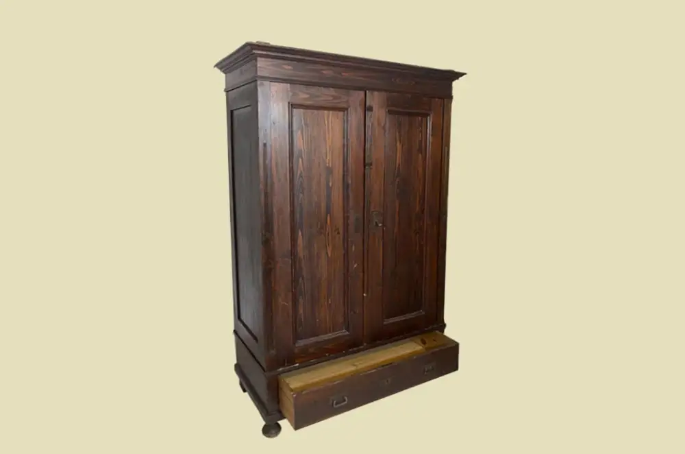 Großer 1920er Kleiderschrank ANTIK Jugendstil VINTAGE Steck Schrank von 1920 2