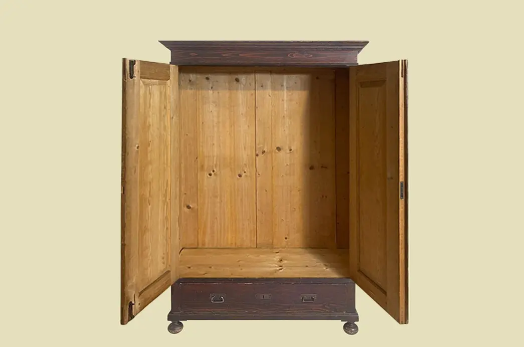 Großer 1920er Kleiderschrank ANTIK Jugendstil VINTAGE Steck Schrank von 1920 5