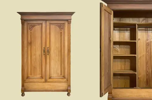 1920er Kleiderschrank ANTIK Jugendstil VINTAGE Lebensbaum Schrank von 1920