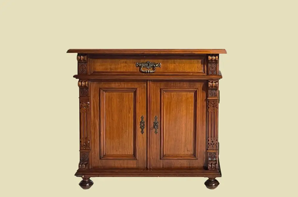1880er Kommode ANTIK Gründerzeit VINTAGE Nußbaum Halbschrank Schrank von 1880 0