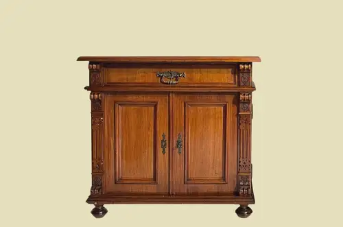 1880er Kommode ANTIK Gründerzeit VINTAGE Nußbaum Halbschrank Schrank von 1880