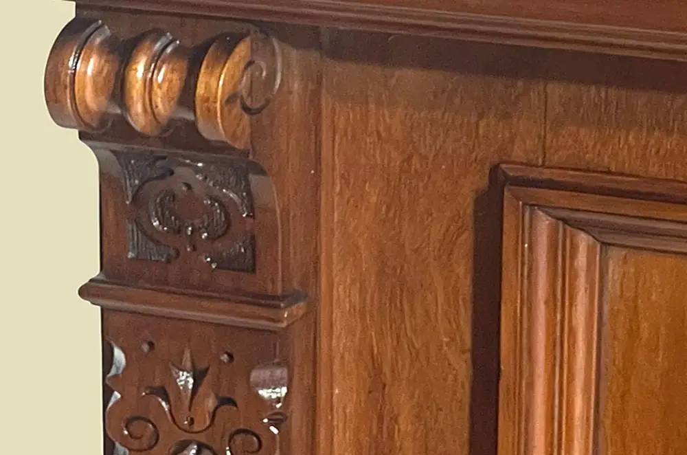 1880er Kommode ANTIK Gründerzeit VINTAGE Nußbaum Halbschrank Schrank von 1880 11