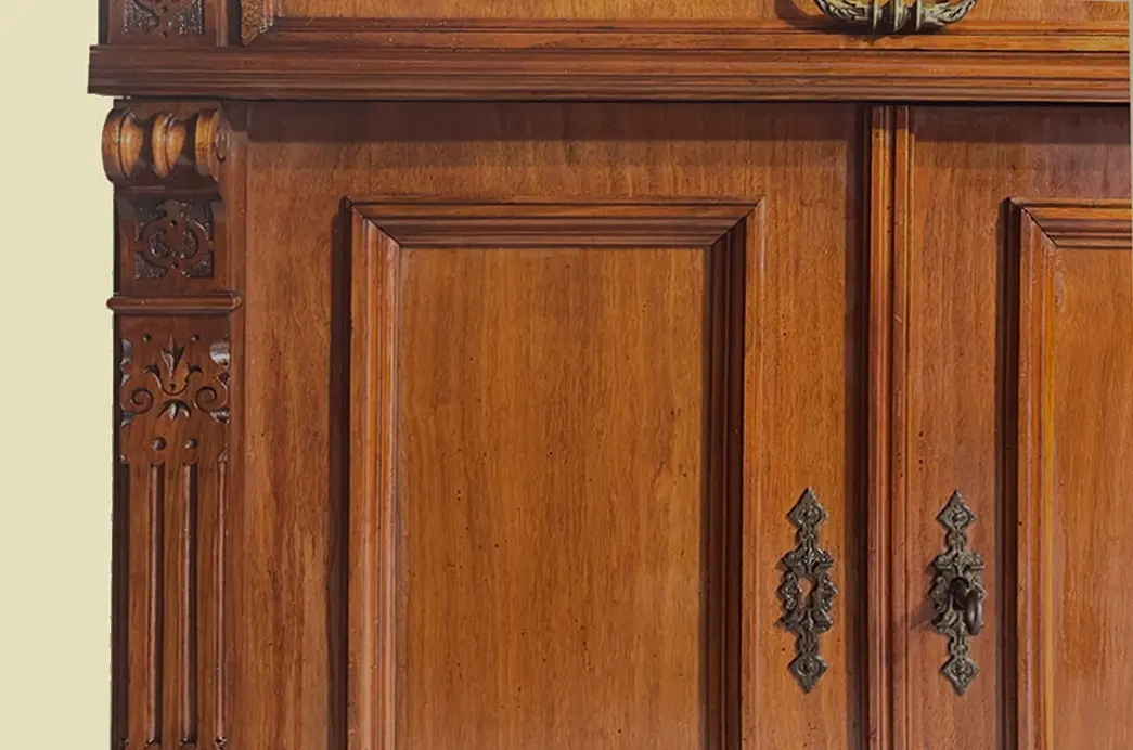 1880er Kommode ANTIK Gründerzeit VINTAGE Nußbaum Halbschrank Schrank von 1880 13