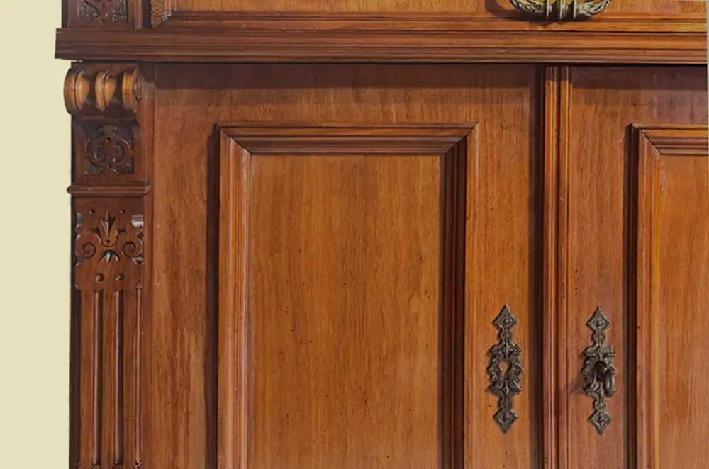 1880er Kommode ANTIK Gründerzeit VINTAGE Nußbaum Halbschrank Schrank von 1880 13