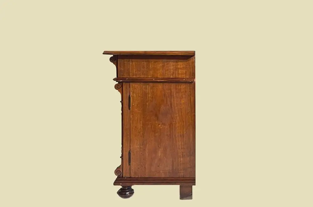 1880er Kommode ANTIK Gründerzeit VINTAGE Nußbaum Halbschrank Schrank von 1880 19
