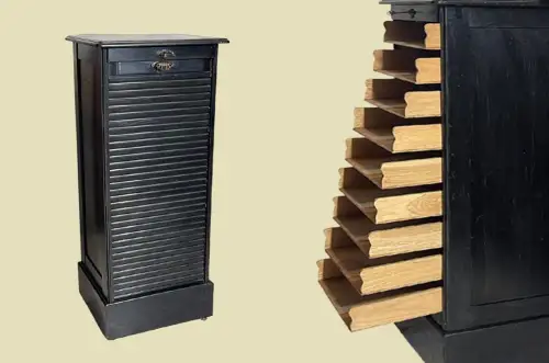 1920er Rolladenschrank ANTIK Jugendstil VINTAGE Art Deco Notenschrank von 1920