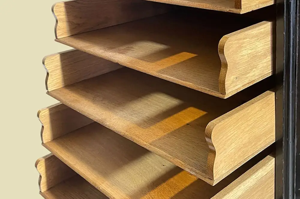 1920er Rolladenschrank ANTIK Jugendstil VINTAGE Art Deco Notenschrank von 1920 10