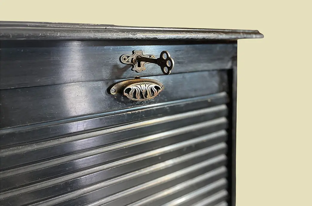 1920er Rolladenschrank ANTIK Jugendstil VINTAGE Art Deco Notenschrank von 1920 11