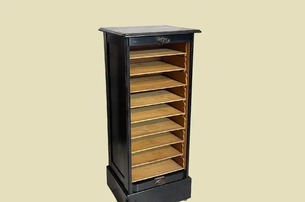 1920er Rolladenschrank ANTIK Jugendstil VINTAGE Art Deco Notenschrank von 1920 6