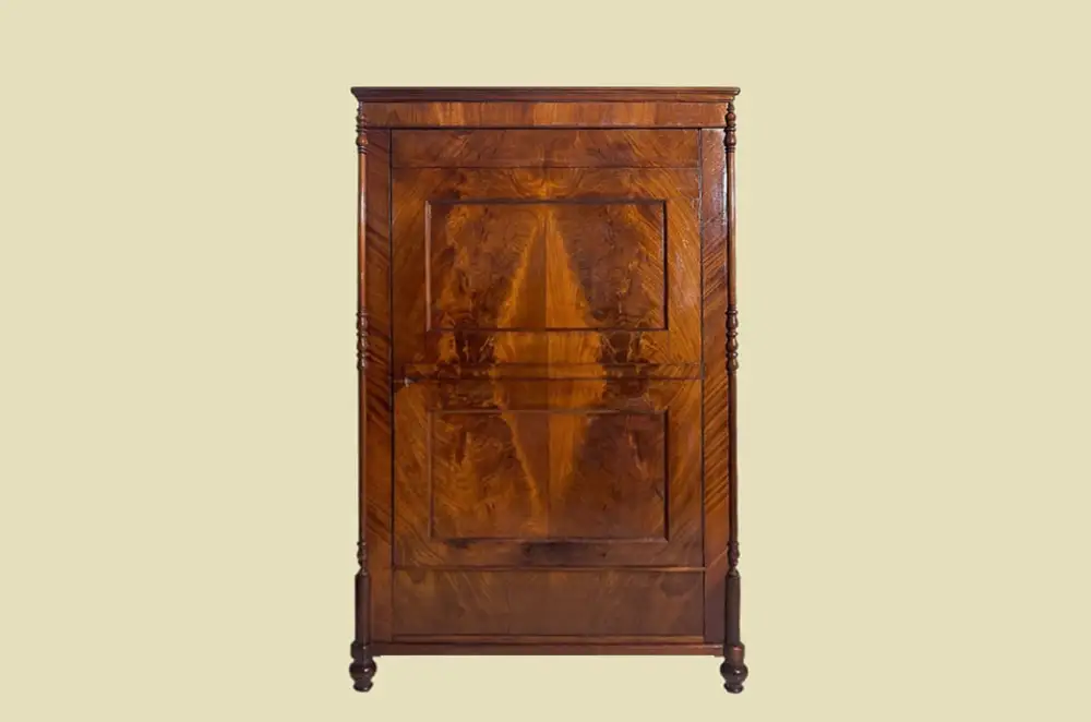 ANTIK Schrank Biedermeier VINTAGE Mahagoni Wäsche Kleiderschrank von 1820 0