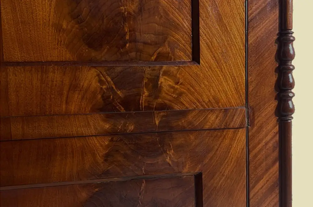 ANTIK Schrank Biedermeier VINTAGE Mahagoni Wäsche Kleiderschrank von 1820 10
