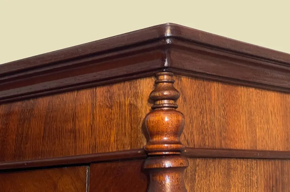 ANTIK Schrank Biedermeier VINTAGE Mahagoni Wäsche Kleiderschrank von 1820 13