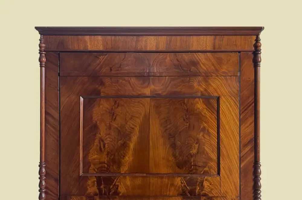 ANTIK Schrank Biedermeier VINTAGE Mahagoni Wäsche Kleiderschrank von 1820 14