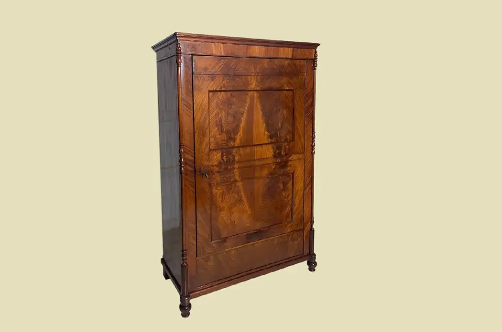 ANTIK Schrank Biedermeier VINTAGE Mahagoni Wäsche Kleiderschrank von 1820 2
