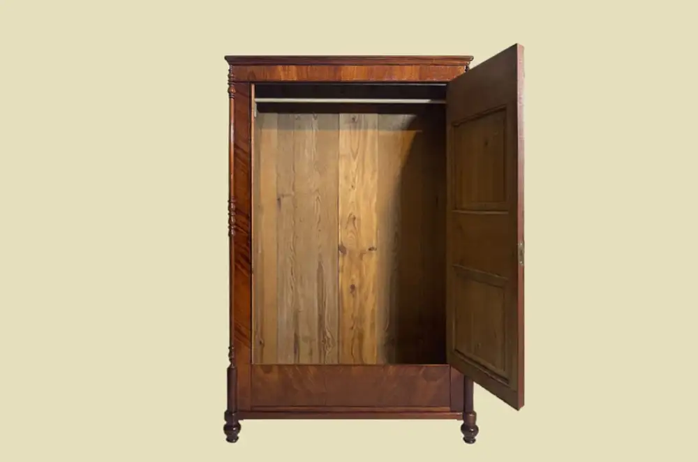 ANTIK Schrank Biedermeier VINTAGE Mahagoni Wäsche Kleiderschrank von 1820 3