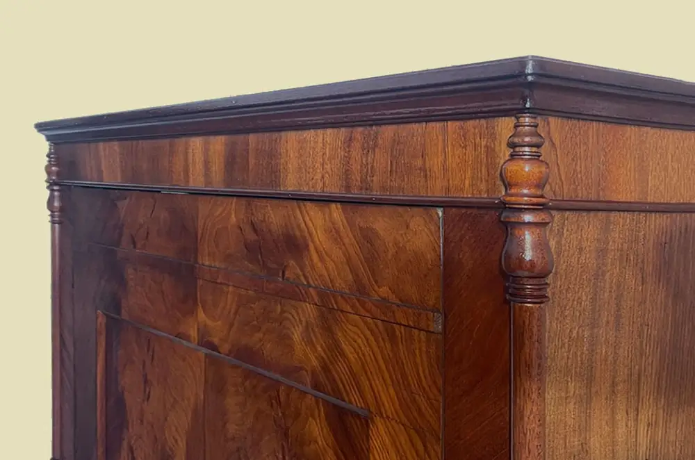 ANTIK Schrank Biedermeier VINTAGE Mahagoni Wäsche Kleiderschrank von 1820 8