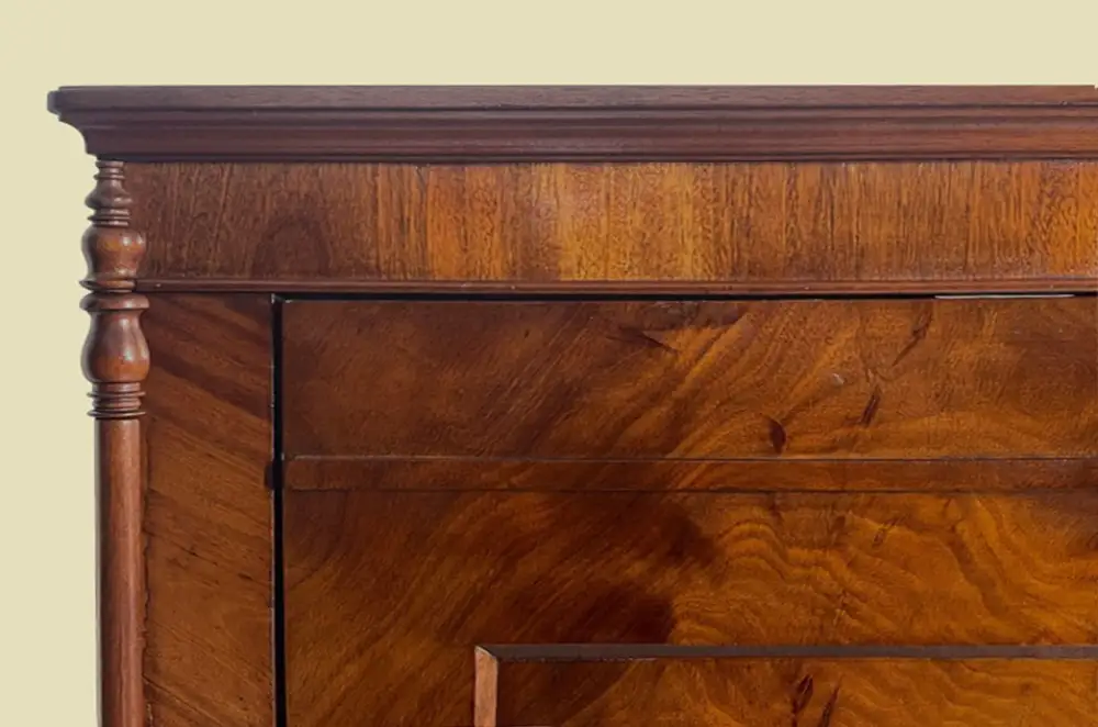 ANTIK Schrank Biedermeier VINTAGE Mahagoni Wäsche Kleiderschrank von 1820 9